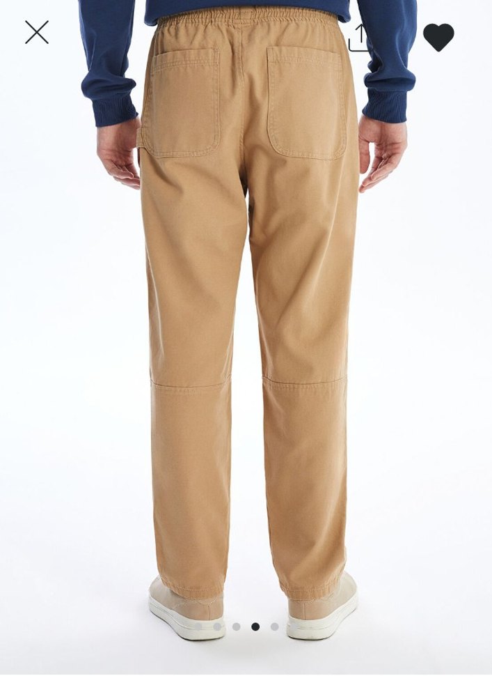 Bej Rahat Kalıp Kanvas Erkek Pantolon - Görsel 3