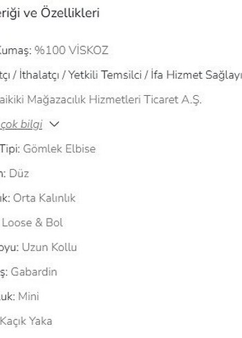 LCW Vision Haki Kaçık Yaka Düz Uzun Kollu Gabardin Gömlek Elbise - Görsel 8