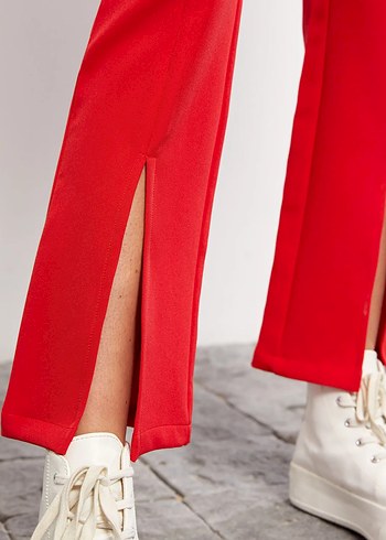 LCW Vision Kırmızı Kadın Dar Fit Düz Pantolon - Görsel 3