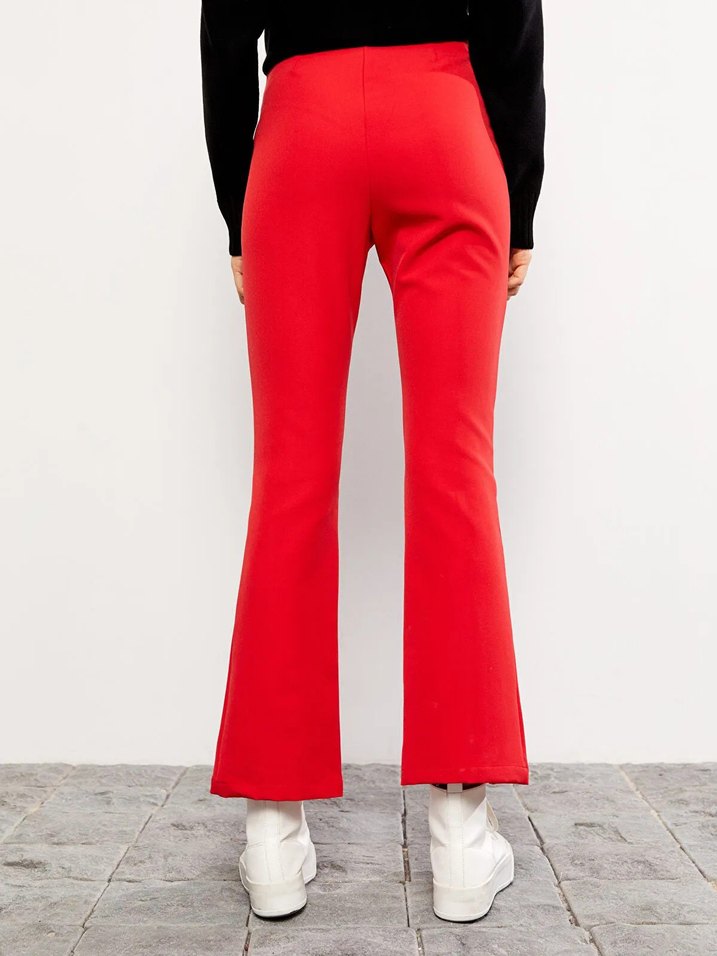 LCW Vision Kırmızı Kadın Dar Fit Düz Pantolon - Görsel 5