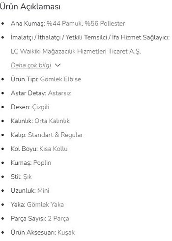 LCW Vision Bej Çizgili Kısa Kollu Kadın Gömlek Elbise - Görsel 7