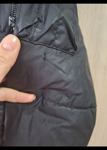 11-12 Yaş Beden siyah Renk Düğmeli Fermuarlı mont orijinal