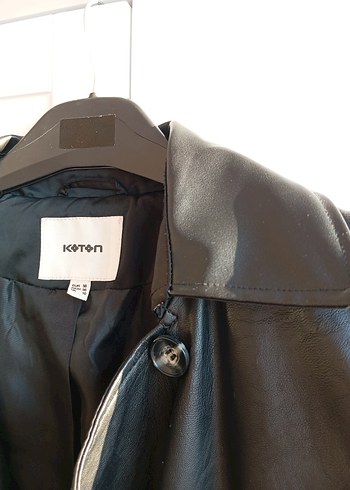 Deri Midi Trençkot - Görsel 2