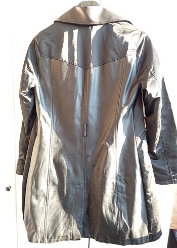 Deri Midi Trençkot - Görsel 3