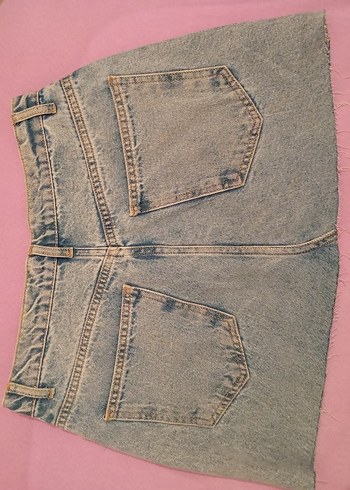 Denim Mini Etek - Görsel 3