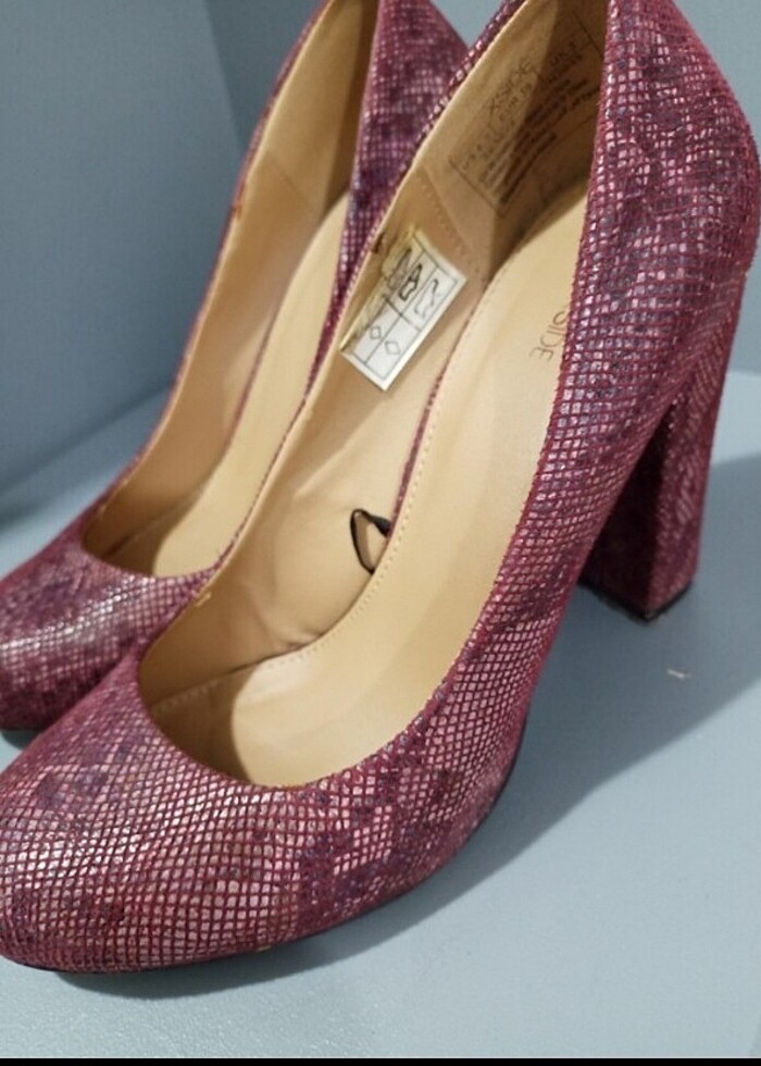 Yılan derisi bordo deri ayakkabı - Görsel 3