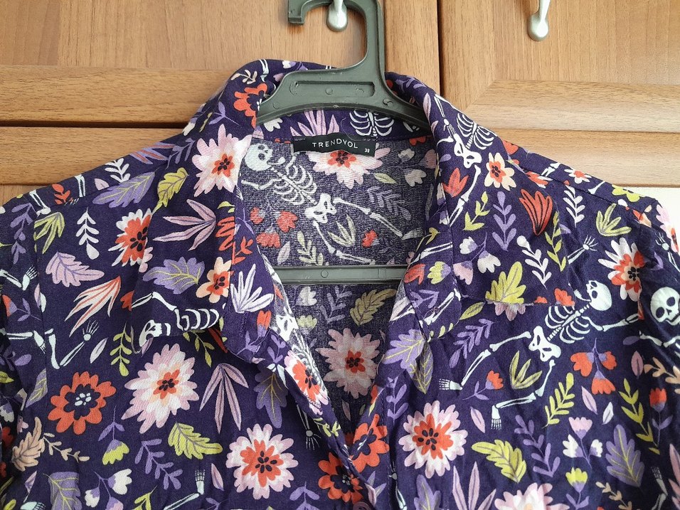 Çiçek Desenli Bohem Kadın Gömlek - Görsel 2