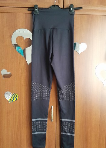 Gri Yüksek Bel Spor Tayt - Görsel 6