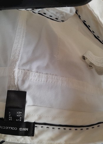 Beyaz Kadın Pamuk Kumaş Pantolon - Görsel 5