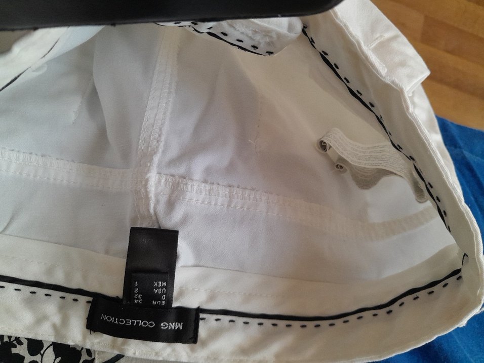 Beyaz Kadın Pamuk Kumaş Pantolon - Görsel 5