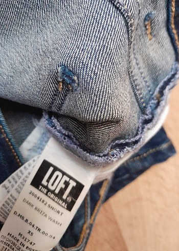 xs Beden mavi Renk Mavi Loose Fit Mini Denim Şort