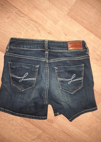 xs Beden Mavi Loose Fit Mini Denim Şort