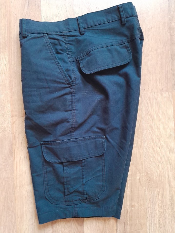 Erkek Lacivert Bol Kesim Denim Bermuda Şort - Görsel 2