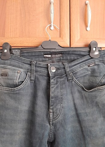 Lacivert Renkli Rahat Kesim Erkek Kot Pantolon - Görsel 4