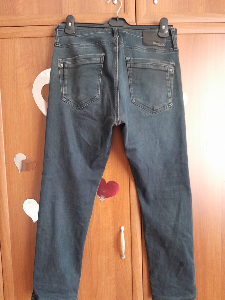 Lacivert Renkli Rahat Kesim Erkek Kot Pantolon - Görsel 2