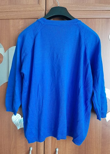 Mavi Kadın Fakir Kollu Triko Kazak - Görsel 3