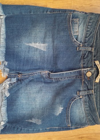 Mavi Kadın Denim Mini Şort - Görsel 4