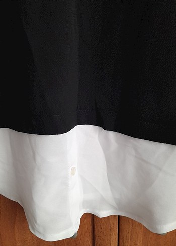 Siyah beyaz yakalı kadın gömlek - Görsel 3