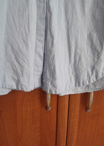 Kadın mavi Keten Gömlek - Görsel 6