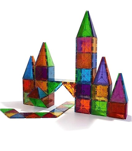  Beden Renk Magna tiles 100 parça mıknatıslı blok