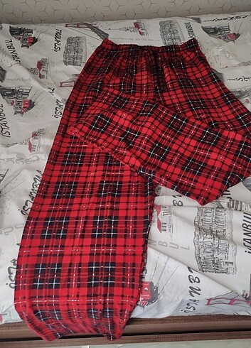 kareli kırmızı pijama