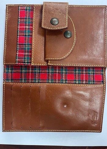 Vintage Kahverengi Gerçek Deri  Erkek Cüzdanı - Görsel 2