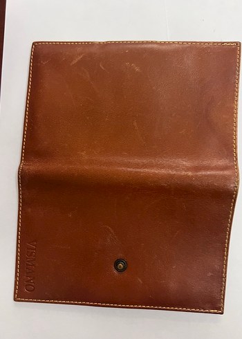 Vintage Kahverengi Gerçek Deri  Erkek Cüzdanı - Görsel 4