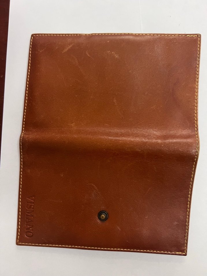 Vintage Kahverengi Gerçek Deri  Erkek Cüzdanı - Görsel 4