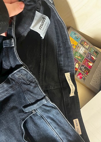 Y2K low jean lacivert - Görsel 7