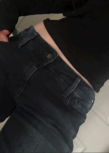 Y2K low jean lacivert - Görsel 2