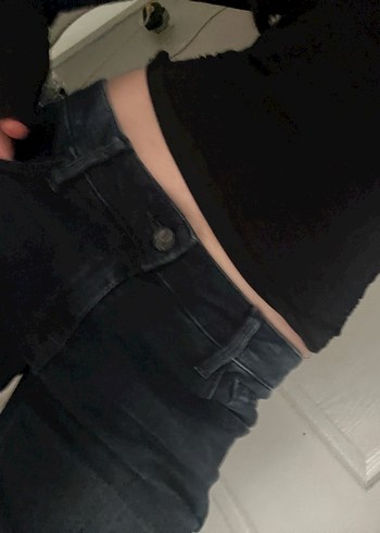 Y2K low jean lacivert - Görsel 3