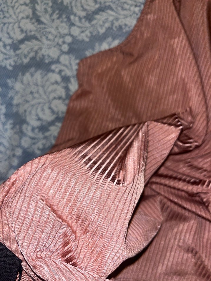 Piliseli pudra sıfırkol bluz - Görsel 2