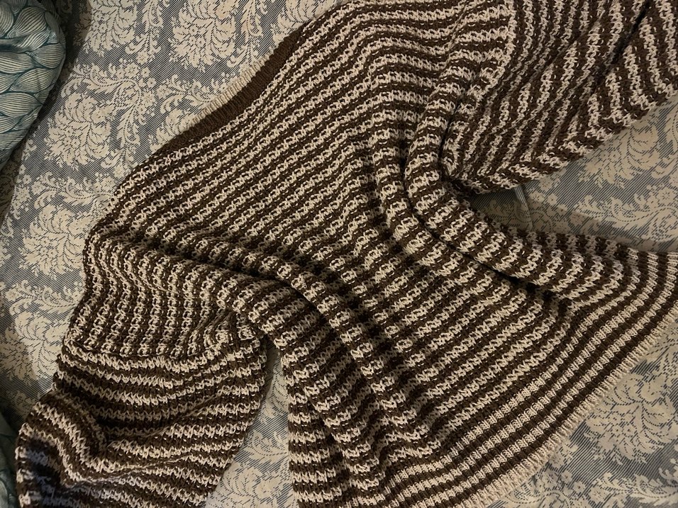 Bohem Çizgili Örgü Kadın Kazak - Görsel 3