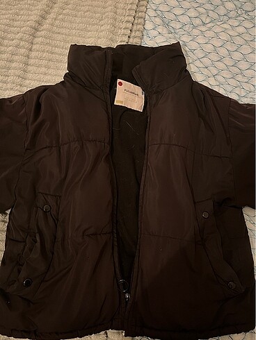 s Beden Pull&bear siyah kadın mont