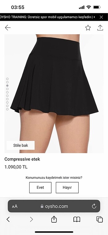 s Beden siyah Renk Oysa şortlu etek