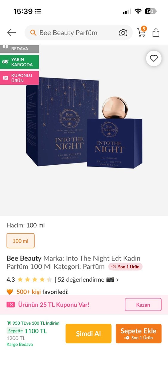 Bee Beauty Into The Night Kadın Parfümü 100 ml - Görsel 5