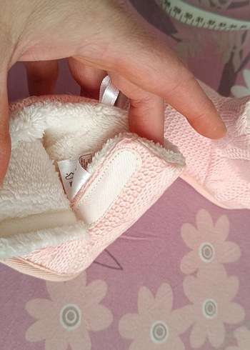 Kızlar için Pembe Örgü Sıcak Ev Terliği - Görsel 4