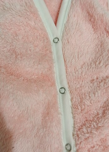 Düğmeli Pembe Kız Çocuk Polar Yelek - Görsel 2