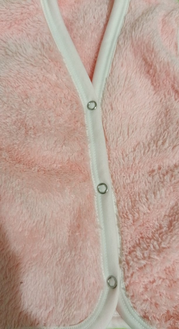 Düğmeli Pembe Kız Çocuk Polar Yelek - Görsel 2