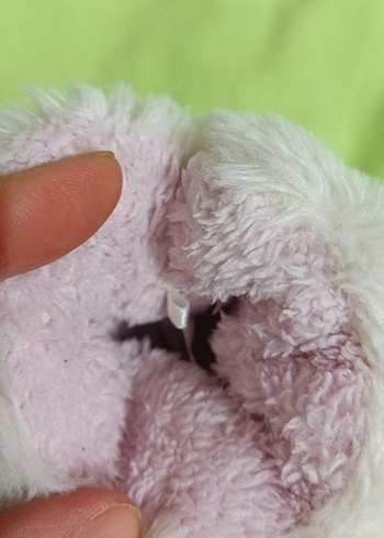 Kız Çocuk Beyaz Nakışlı Sıcak Ev Terliği - Görsel 3