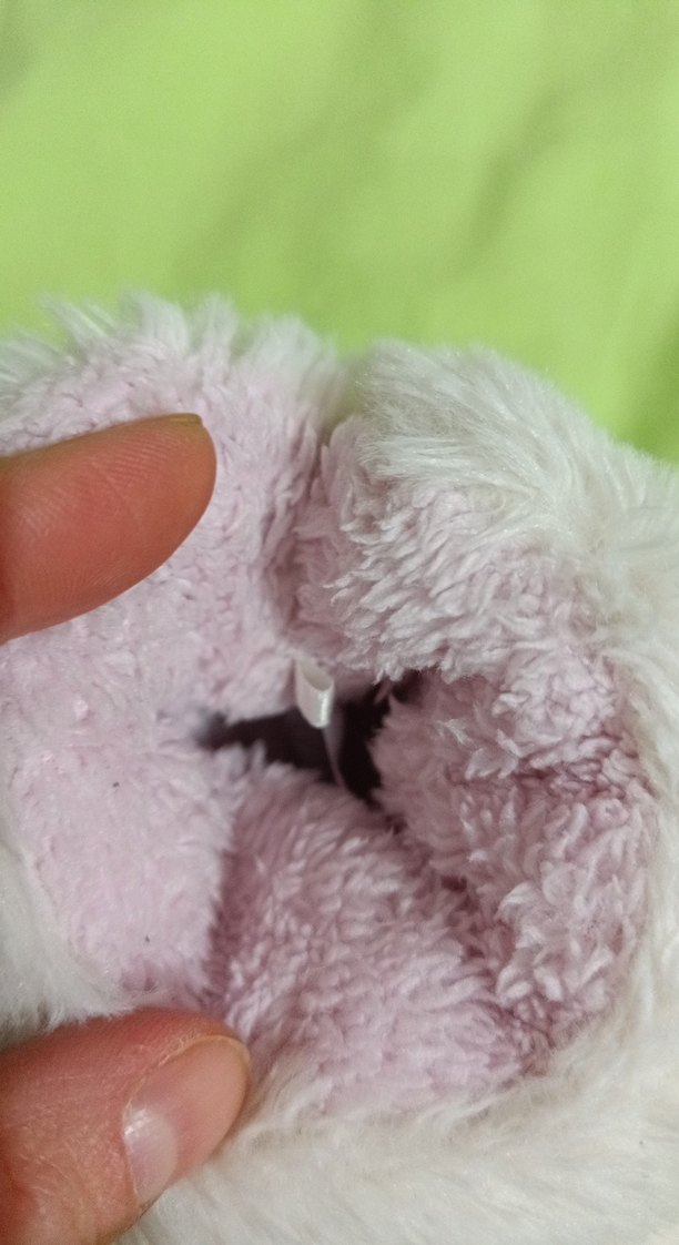 Kız Çocuk Beyaz Nakışlı Sıcak Ev Terliği - Görsel 3