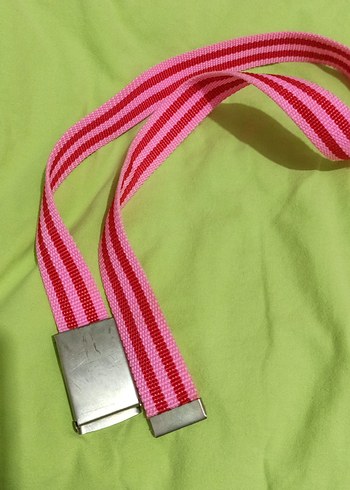 Pembe Çizgili kız çocuk Kemer - Görsel 3