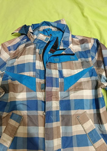 Mavi Gri Erkek Yağmurluk - Görsel 2