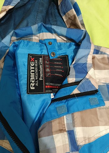 Mavi Gri Erkek Yağmurluk - Görsel 3