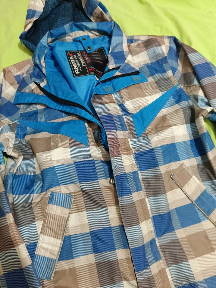 Mavi Gri Erkek Yağmurluk - Görsel 5