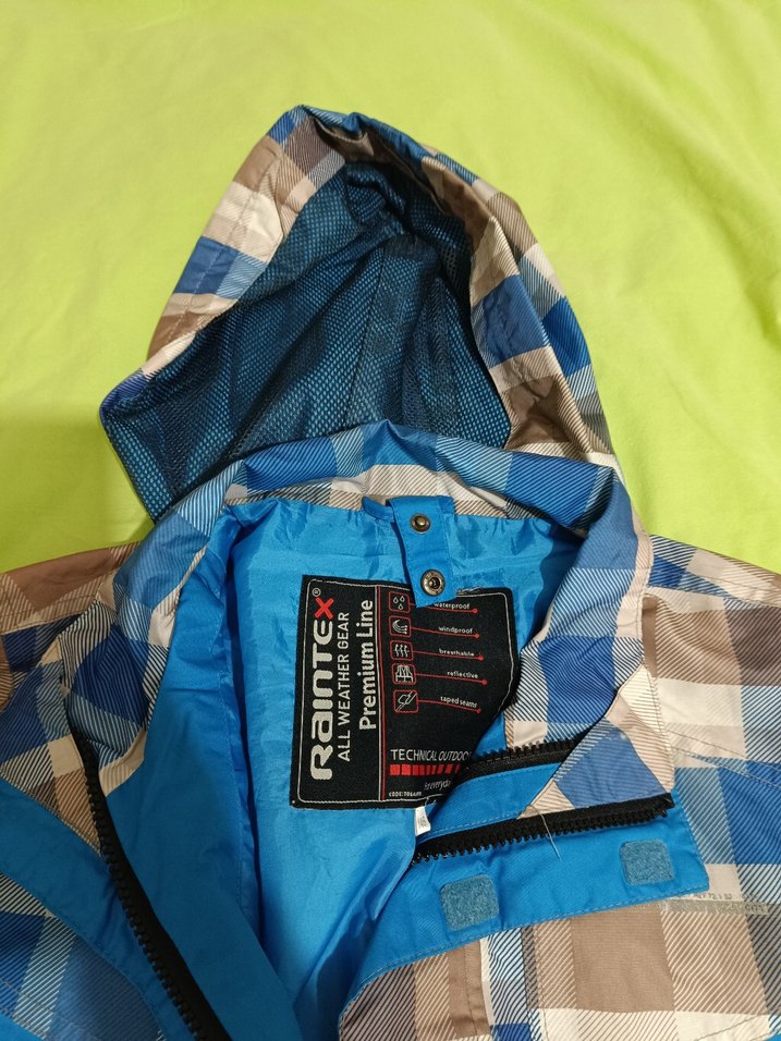 Mavi Gri Erkek Yağmurluk - Görsel 4