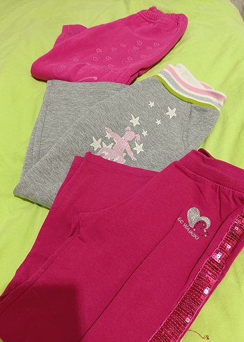 3 tane Kız Çocuk alt eşofman - Görsel 2