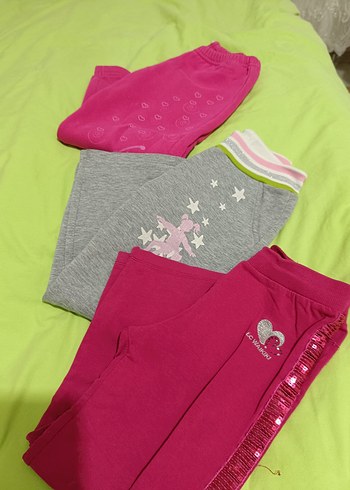 3 tane Kız Çocuk alt eşofman - Görsel 3