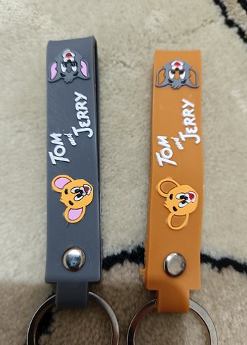 Renkli Tom ve Jerry Püsküllü Anahtarlık - Görsel 3