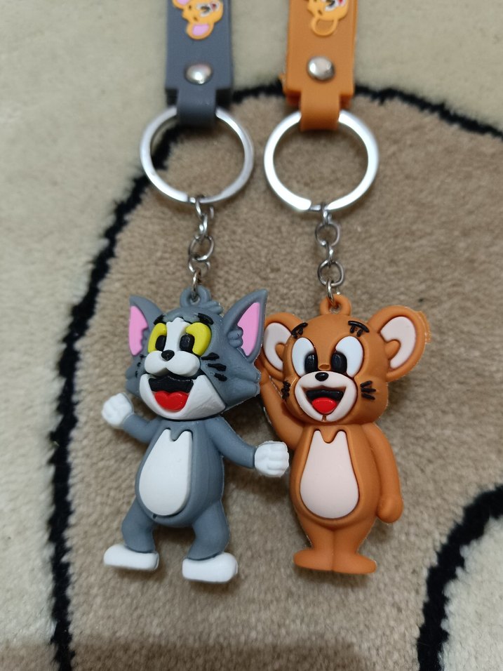 Renkli Tom ve Jerry Püsküllü Anahtarlık - Görsel 2